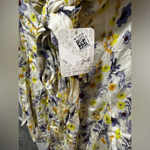 NWT Free People It Takes Two Wrap Dress in Ivory Combo - Picture 13 of 15